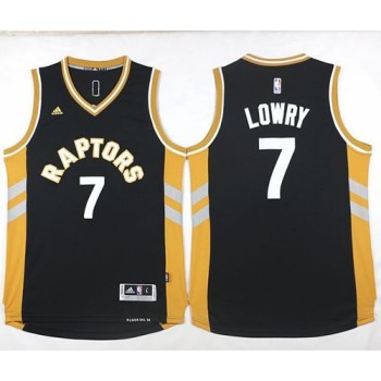 Raptors #7 Kyle Lowry Black/Gold Stitched NBA Jersey Raptors #7 Kyle Lowry Black/Gold Stitched NBA Jersey