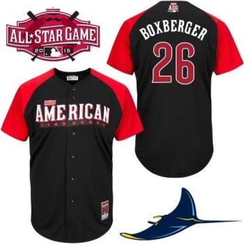 Rays #26 Brad Boxberger Black 2015 All-Star American League Stitched MLB Jersey Rays #26 Brad Boxberger Black 2015 All-Star American League Stitched MLB Jersey