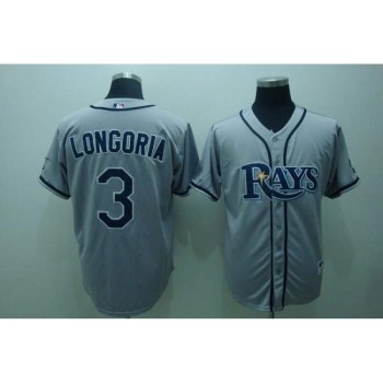 Rays #3 Evan Longoria Grey Stitched MLB Jersey Rays #3 Evan Longoria Grey Stitched MLB Jersey