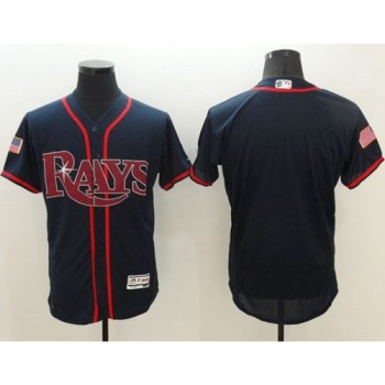 Rays Blank Dark Blue Fashion Stars & Stripes Flexbase Authentic Stitched MLB Jersey Rays Blank Dark Blue Fashion Stars & Stripes Flexbase Authentic Stitched MLB Jersey