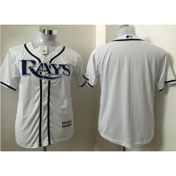 Rays Blank White Cool Base Stitched Youth MLB Jersey Rays Blank White Cool Base Stitched Youth MLB Jersey