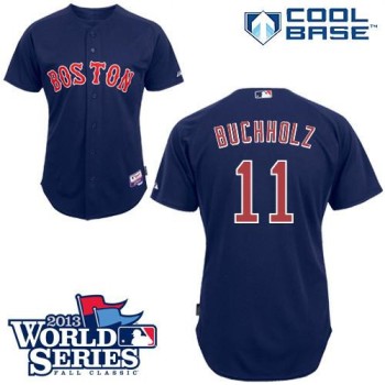 Red Sox #11 Clay Buchholz Dark Blue Cool Base 2013 World Series Patch Stitched MLB Jersey Red Sox #11 Clay Buchholz Dark Blue Cool Base 2013 World Series Patch Stitched MLB Jersey