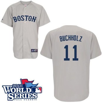 Red Sox #11 Clay Buchholz Grey Cool Base 2013 World Series Patch Stitched MLB Jersey Red Sox #11 Clay Buchholz Grey Cool Base 2013 World Series Patch Stitched MLB Jersey