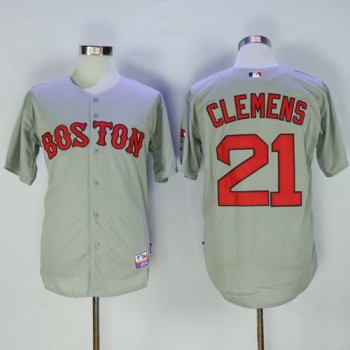 Red Sox #21 Roger Clemens Grey Cool Base Stitched MLB Jersey Red Sox #21 Roger Clemens Grey Cool Base Stitched MLB Jersey
