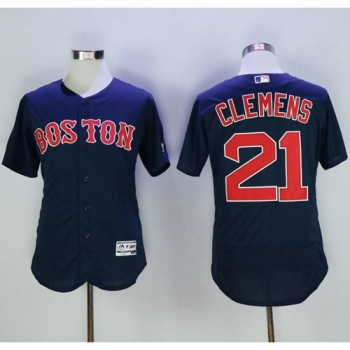 Red Sox #21 Roger Clemens Navy Blue Flexbase Authentic Collection Stitched MLB Jersey Red Sox #21 Roger Clemens Navy Blue Flexbase Authentic Collection Stitched MLB Jersey