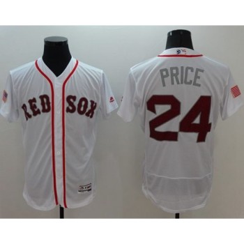 Red Sox #24 David Price White Fashion Stars & Stripes Flexbase Authentic Stitched MLB Jersey Red Sox #24 David Price White Fashion Stars & Stripes Flexbase Authentic Stitched MLB Jersey