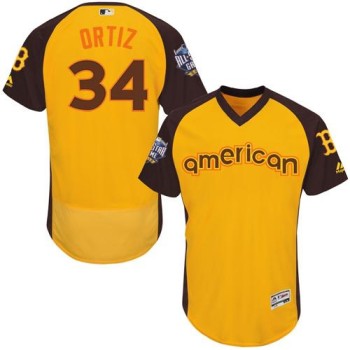 Red Sox #34 David Ortiz Gold Flexbase Authentic Collection 2016 All-Star American League Stitched MLB Jersey Red Sox #34 David Ortiz Gold Flexbase Authentic Collection 2016 All-Star American League Stitched MLB Jersey