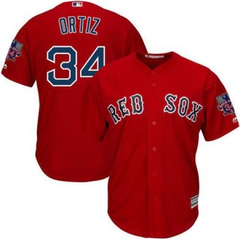 Red Sox #34 David Ortiz Red New Cool Base with Retirement Patch Stitched MLB Jersey Red Sox #34 David Ortiz Red New Cool Base with Retirement Patch Stitched MLB Jersey