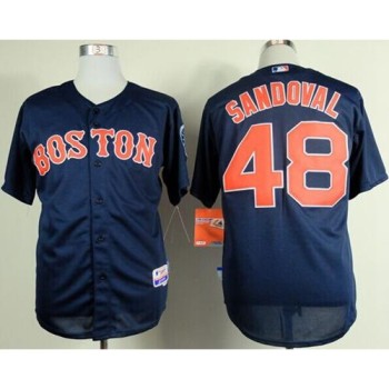 Red Sox #48 Pablo Sandoval Dark Blue Cool Base Stitched MLB Jersey Red Sox #48 Pablo Sandoval Dark Blue Cool Base Stitched MLB Jersey