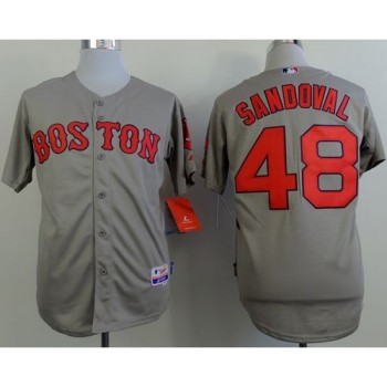 Red Sox #48 Pablo Sandoval Grey Cool Base Stitched MLB Jersey Red Sox #48 Pablo Sandoval Grey Cool Base Stitched MLB Jersey