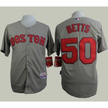Red Sox #50 Mookie Betts Grey Cool Base Stitched MLB Jersey Red Sox #50 Mookie Betts Grey Cool Base Stitched MLB Jersey