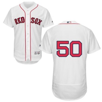 Red Sox #50 Mookie Betts White Flexbase Authentic Collection Stitched MLB Jersey Red Sox #50 Mookie Betts White Flexbase Authentic Collection Stitched MLB Jersey