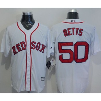 Red Sox #50 Mookie Betts White New Cool Base Stitched MLB Jersey Red Sox #50 Mookie Betts White New Cool Base Stitched MLB Jersey