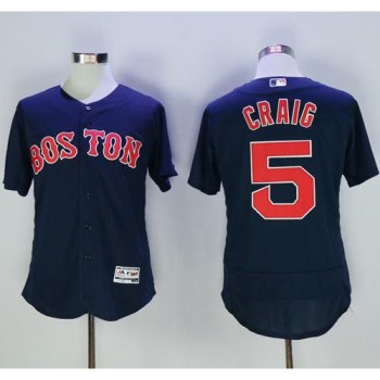 Red Sox #5 Allen Craig Navy Blue Flexbase Authentic Collection Stitched MLB Jersey Red Sox #5 Allen Craig Navy Blue Flexbase Authentic Collection Stitched MLB Jersey