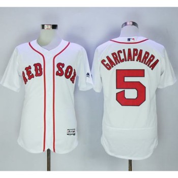 Red Sox #5 Nomar Garciaparra White Flexbase Authentic Collection Stitched MLB Jersey Red Sox #5 Nomar Garciaparra White Flexbase Authentic Collection Stitched MLB Jersey