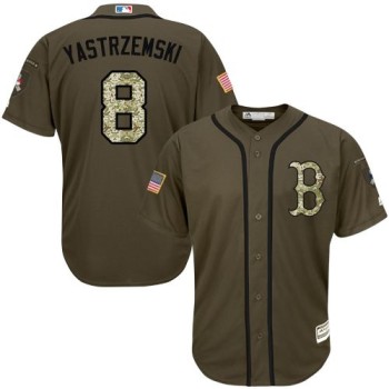 Red Sox #8 Carl Yastrzemski Green Salute to Service Stitched MLB Jersey Red Sox #8 Carl Yastrzemski Green Salute to Service Stitched MLB Jersey