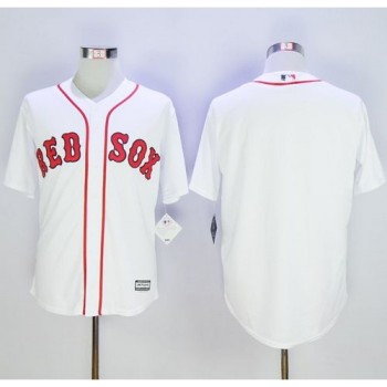 Red Sox Blank White Alternate Home New Cool Base Stitched MLB Jersey Red Sox Blank White Alternate Home New Cool Base Stitched MLB Jersey