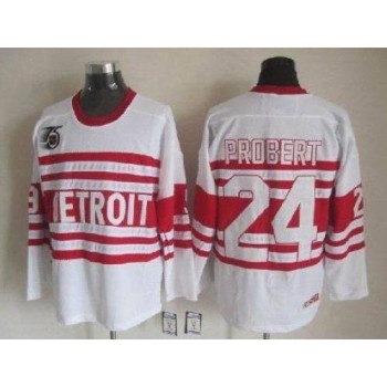 Red Wings #24 Bob Probert White CCM Throwback 75TH Stitched NHL Jersey Red Wings #24 Bob Probert White CCM Throwback 75TH Stitched NHL Jersey