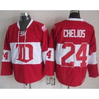 Red Wings #24 Chris Chelios Red Winter Classic CCM Throwback Stitched NHL Jersey Red Wings #24 Chris Chelios Red Winter Classic CCM Throwback Stitched NHL Jersey