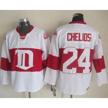 Red Wings #24 Chris Chelios White Winter Classic CCM Throwback Stitched NHL Jersey Red Wings #24 Chris Chelios White Winter Classic CCM Throwback Stitched NHL Jersey
