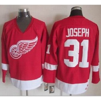 Red Wings #31 Curtis Joseph Red CCM Throwback Stitched NHL Jersey Red Wings #31 Curtis Joseph Red CCM Throwback Stitched NHL Jersey