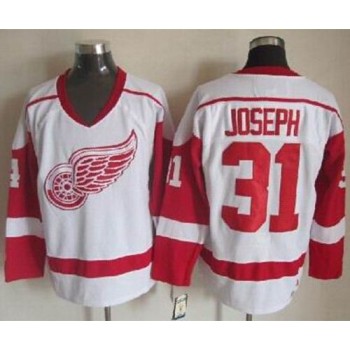 Red Wings #31 Curtis Joseph White CCM Throwback Stitched NHL Jersey Red Wings #31 Curtis Joseph White CCM Throwback Stitched NHL Jersey