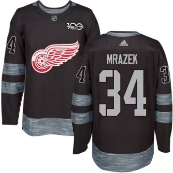 Red Wings #34 Petr Mrazek Black 1917-2017 100th Anniversary Stitched NHL Jersey Red Wings #34 Petr Mrazek Black 1917-2017 100th Anniversary Stitched NHL Jersey