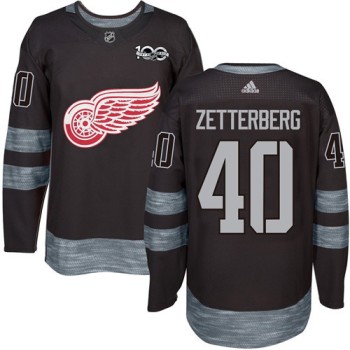 Red Wings #40 Henrik Zetterberg Black 1917-2017 100th Anniversary Stitched NHL Jersey Red Wings #40 Henrik Zetterberg Black 1917-2017 100th Anniversary Stitched NHL Jersey