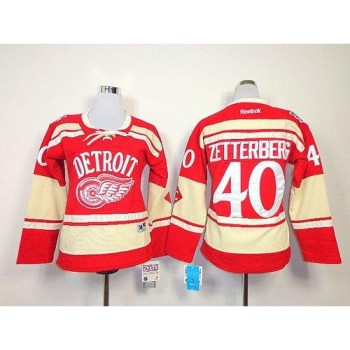 Red Wings #40 Henrik Zetterberg Red 2014 Winter Classic Women's Stitched NHL Jersey Red Wings #40 Henrik Zetterberg Red 2014 Winter Classic Women's Stitched NHL Jersey