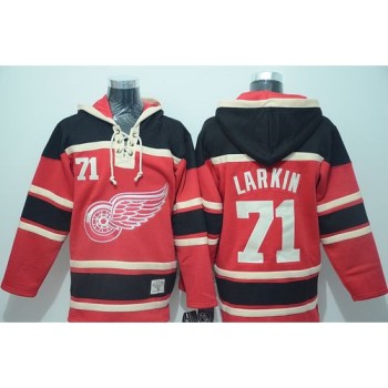Red Wings #71 Dylan Larkin Red Sawyer Hooded Sweatshirt Stitched NHL Jersey Red Wings #71 Dylan Larkin Red Sawyer Hooded Sweatshirt Stitched NHL Jersey