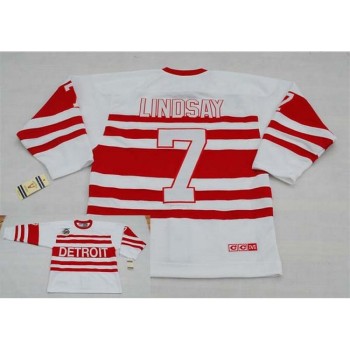 Red Wings #7 Ted Lindsay White CCM Throwback 75TH Stitched NHL Jersey Red Wings #7 Ted Lindsay White CCM Throwback 75TH Stitched NHL Jersey