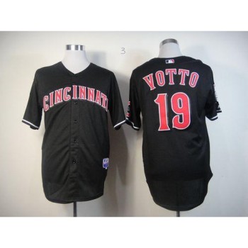 Reds #19 Joey Votto Black Stitched MLB Jersey Reds #19 Joey Votto Black Stitched MLB Jersey