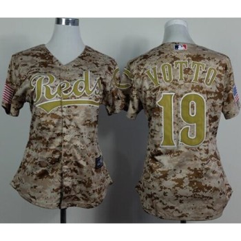 Reds #19 Joey Votto Camo Women's Alternate Cool Base Stitched MLB Jersey Reds #19 Joey Votto Camo Women's Alternate Cool Base Stitched MLB Jersey