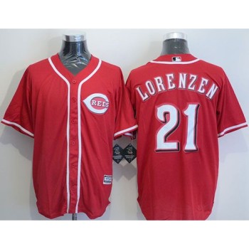 Reds #21 Michael Lorenzen Red New Cool Base Stitched MLB Jersey Reds #21 Michael Lorenzen Red New Cool Base Stitched MLB Jersey