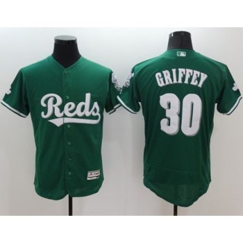Reds #30 Ken Griffey Green Celtic Flexbase Authentic Collection Stitched MLB Jersey Reds #30 Ken Griffey Green Celtic Flexbase Authentic Collection Stitched MLB Jersey