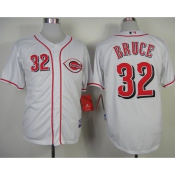 Reds #32 Jay Bruce White Cool Base Stitched MLB Jersey Reds #32 Jay Bruce White Cool Base Stitched MLB Jersey