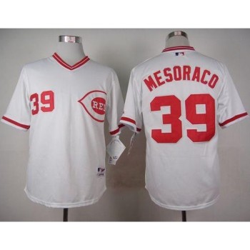 Reds #39 Devin Mesoraco White 1990 Turn Back The Clock Stitched MLB Jersey Reds #39 Devin Mesoraco White 1990 Turn Back The Clock Stitched MLB Jersey