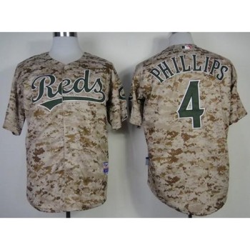 Reds #4 Brandon Phillips Camo Alternate Cool Base Stitched MLB Jersey Reds #4 Brandon Phillips Camo Alternate Cool Base Stitched MLB Jersey