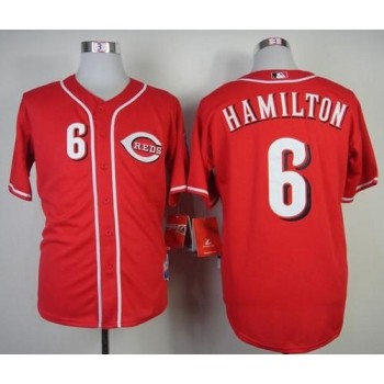 Reds #6 Billy Hamilton Red Cool Base Stitched MLB Jersey Reds #6 Billy Hamilton Red Cool Base Stitched MLB Jersey