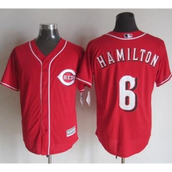 Reds #6 Billy Hamilton Red New Cool Base Stitched MLB Jersey Reds #6 Billy Hamilton Red New Cool Base Stitched MLB Jersey