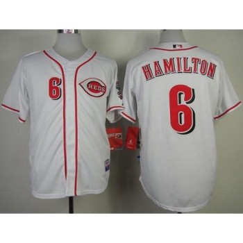Reds #6 Billy Hamilton White Cool Base Stitched MLB Jersey Reds #6 Billy Hamilton White Cool Base Stitched MLB Jersey
