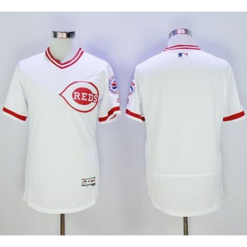 Reds Blank White Flexbase Authentic Collection Cooperstown Stitched MLB Jersey Reds Blank White Flexbase Authentic Collection Cooperstown Stitched MLB Jersey