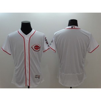 Reds Blank White Flexbase Authentic Collection Stitched MLB Jersey Reds Blank White Flexbase Authentic Collection Stitched MLB Jersey