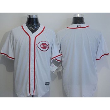 Reds Blank White New Cool Base Stitched MLB Jersey Reds Blank White New Cool Base Stitched MLB Jersey
