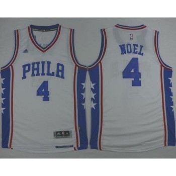 Revolution 30 76ers #4 Nerlens Noel White Stitched NBA Jersey Revolution 30 76ers #4 Nerlens Noel White Stitched NBA Jersey