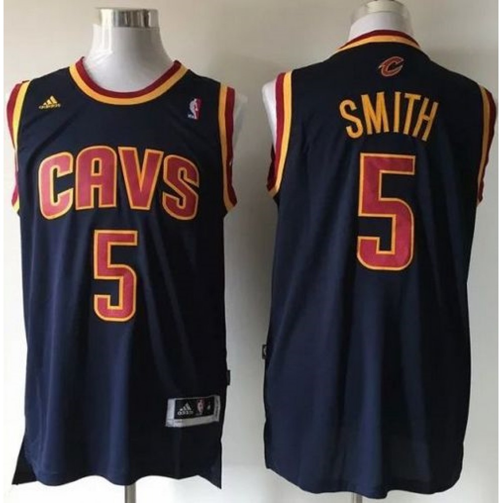 Revolution 30 Cavaliers #5 J.R. Smith Navy CavFanatic Blue Stitched NBA Jersey