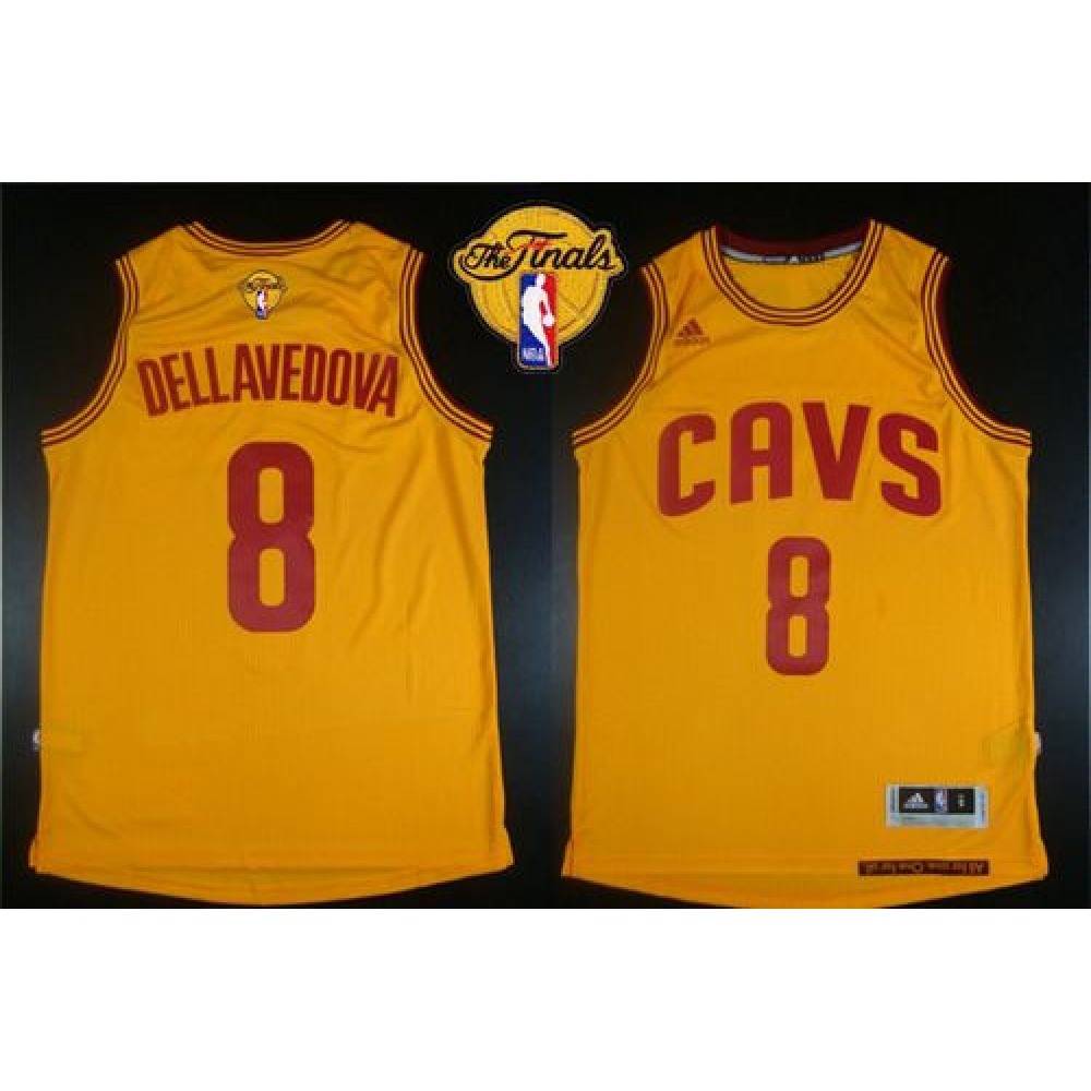 Revolution 30 Cavaliers #8 Matthew Dellavedova Gold The Finals Patch Stitched NBA Jersey