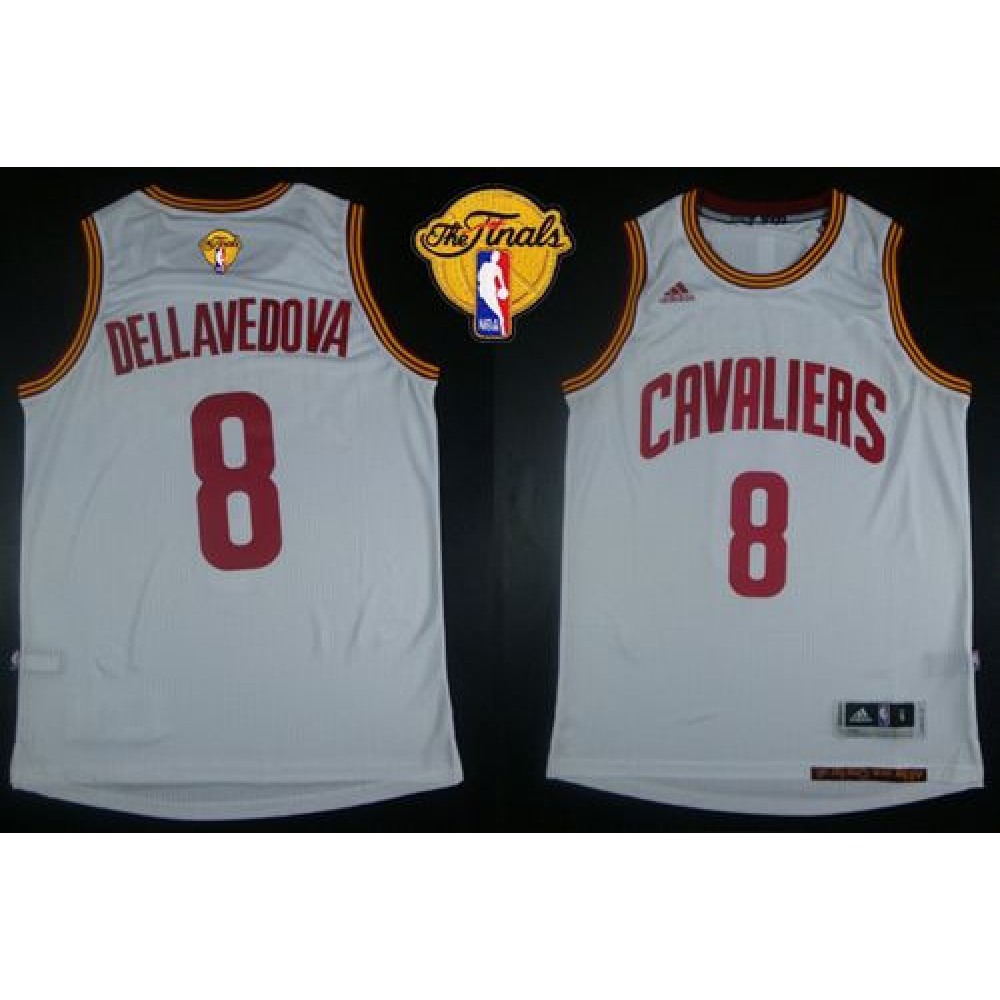 Revolution 30 Cavaliers #8 Matthew Dellavedova White The Finals Patch Stitched NBA Jersey