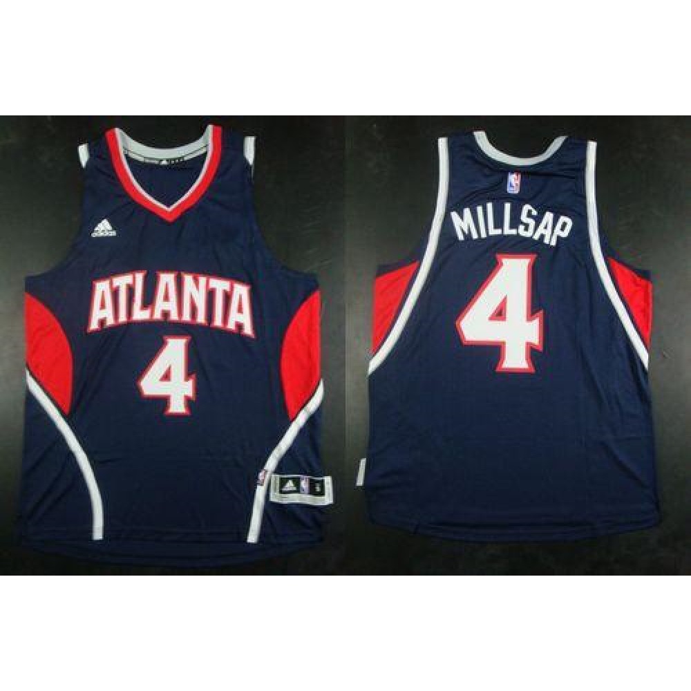 Revolution 30 Hawks #4 Paul Millsap Blue Stitched NBA Jersey