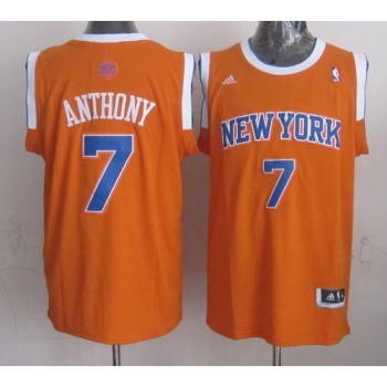 Revolution 30 Knicks #7 Carmelo Anthony New Orange Alternate Stitched NBA Jersey Revolution 30 Knicks #7 Carmelo Anthony New Orange Alternate Stitched NBA Jersey